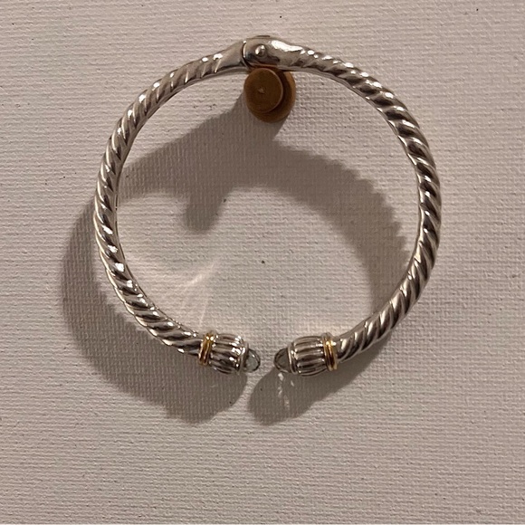 Colorè SG 14k gold and Sterling Silver Amethyst adjustable cuff. - Picture 8 of 9